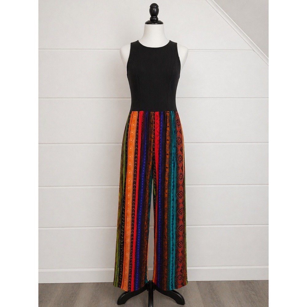 Elisabeth Stewart Vintage Large Jumpsuit Built in Bra 80s 90s Party